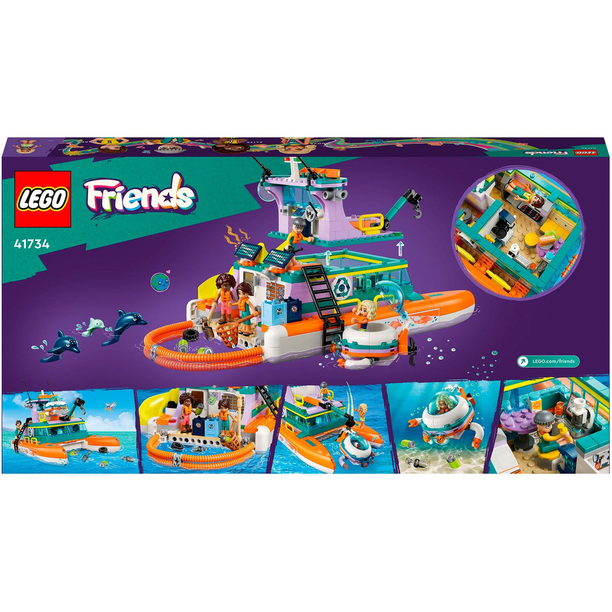 Lego Friends – Bauspielzeug Seenotrettungsboot (41734)