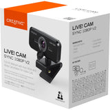 Kreativ leben! Cam Sync 1080p v2 Webcam (schwarz)