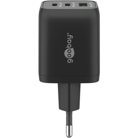 Goobay USB-C Schnellladegerät Nano (65 W) und USB-C Textilkabel (schwarz, 1 Meter)