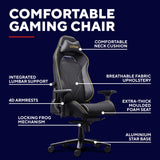 Trust gxt 721 ruya pro premium comfortabele gaming stoel (zwart geel)