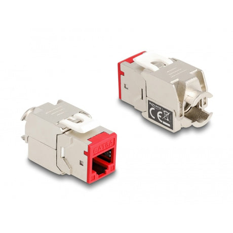Delock Keystone Modul RJ45 Buchse auf LSA Cat 6a werkzeuglos, 8 Stück (mehrfarbig)