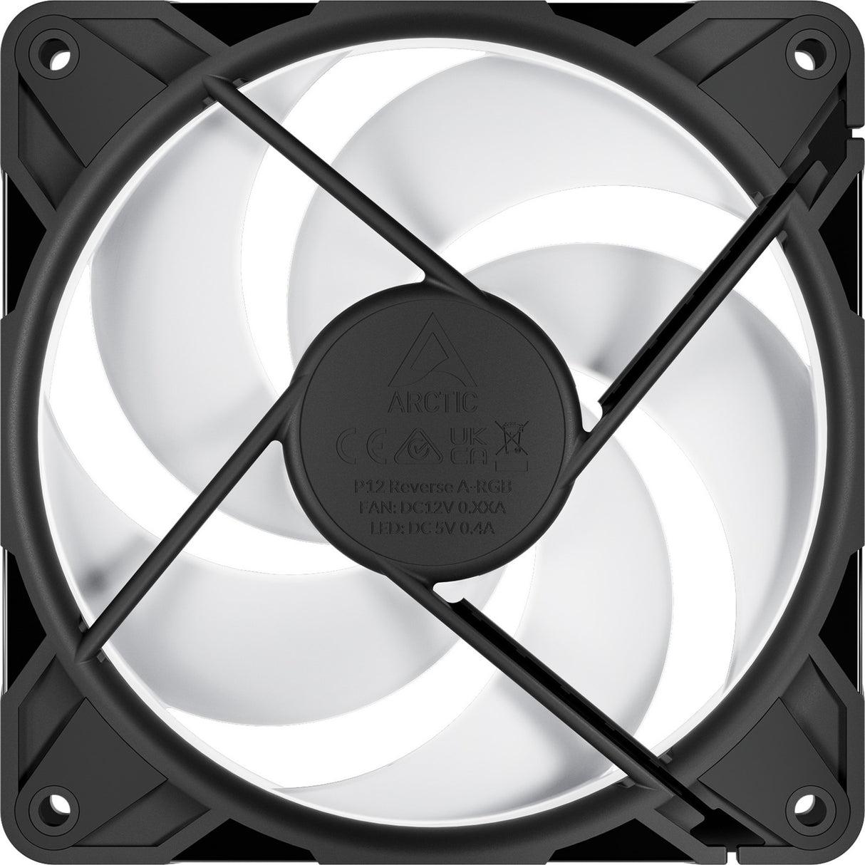 Arctic p12 pro reverse a-rgb case fans (zwart, 3 stuks, 120 x 120 x 27 mm, pwm)