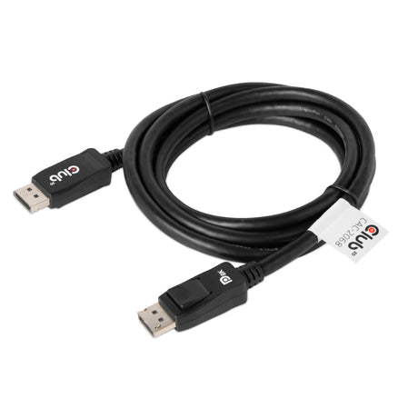 Club 3D Displayport 1.4 Vesa-zertifiziertes Kabel männlich-männlich (schwarz, 2 Meter, 8k 60 Hz, 32,4 Gbit/s)