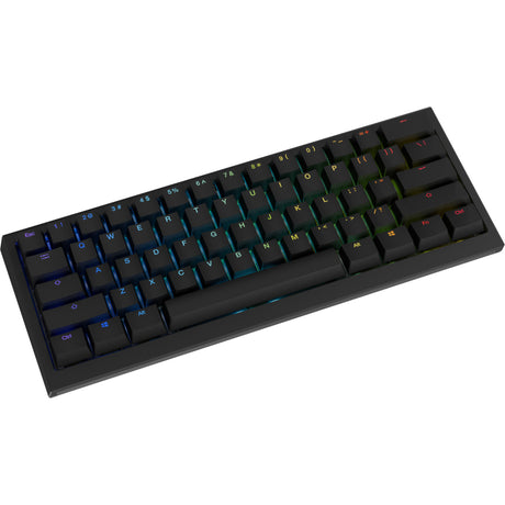 Ducky One X Mini kabellose mechanische RGB-Tastatur (schwarz, US-Layout (QWERTZ), induktiv, 60 %, Hot-Swap-fähig, PBT, 2,4 GHz | Bluetooth | USB-C)