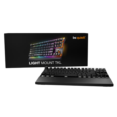 Be quiet! light mount tkl rgb mechanisch gaming toetsenbord (zwart, us lay-out (qwerty), silent v2 tactile, 80% (tkl))