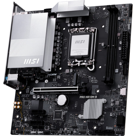 Msi pro h810m-b socket 1851 moederbord (2.5 gb-lan, sound, µatx)