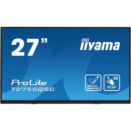 Iiyama Prolite T2755QSC-B1 27 Zoll Touchscreen-Monitor (schwarz, HDMI, Display-Port, 2x USB-A, USB-B)