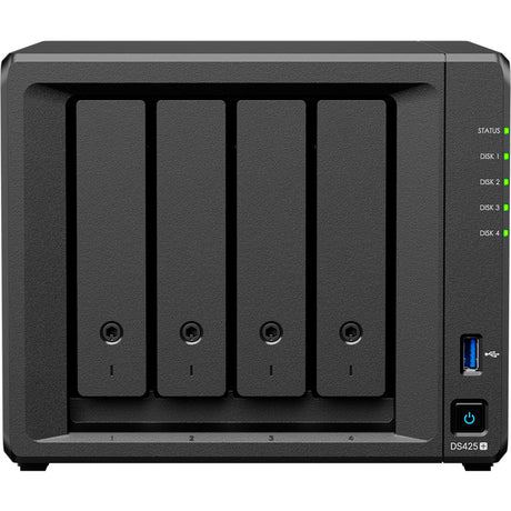 Synology diskstation ds425+ nas (schwarz, 2x LAN, 2x USB-A 3.2 (5 Gbit s))