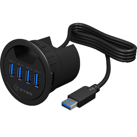 Icy Box ib-hub1403 USB-Hub (schwarz, 4x USB 3.0)