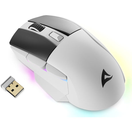 Sharkoon Skiller SGM50W Gaming-Maus (weiß, 400–6400 dpi, RGB-LEDs)