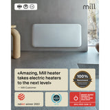 Mill steel wifi paneelverwarming pa1500wifi4a met voet, 1500 watt convector (wit, wifi 2,4 ghz (wifi 6), bluetooth 5.2, zigbee 3.0 + app)