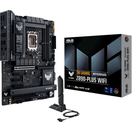 Asus Tuf Gaming Z890-Plus WiFi Socket 1851 Motherboard (RAID, 2,5 GB-LAN, WiFi 7, BT, Sound, ATX)