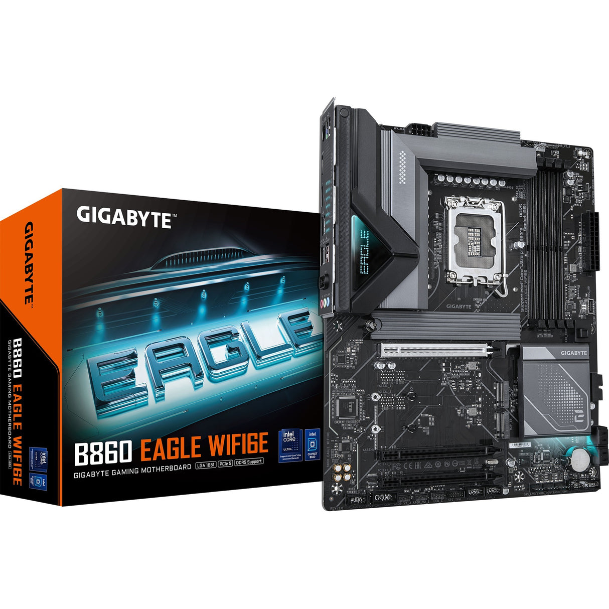 Gigabyte B860 Eagle WiFi6e, ATX, LGA1851, Intel B860, 4x DDR5, 2,5 GBE, Wi-Fi 6e, BT 5.3, USB Typ-C