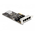 Delock PCI Express x4 Karte 4 x RJ45 Gigabit LAN Netzwerkadapter