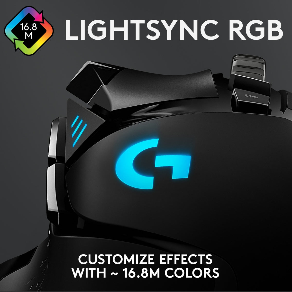 Logitech G502 Hero Hochleistungs-Gaming-Maus (schwarz, 100–25.600 dpi, RGB-LEDs)