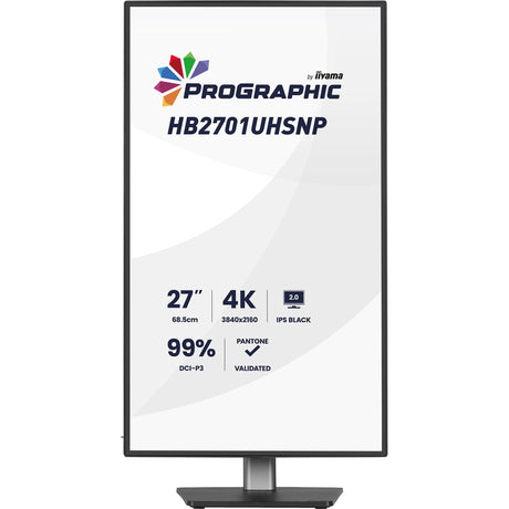 Iiyama Prographic HB2701UHSNP-B1 27 4K-UHD-Monitor (Schwarz (matt), HDMI, DisplayPort, USB-C, Audio)