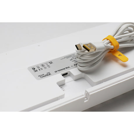 Ducky Zero 6108 Pure White RGB mechanische Gaming-Tastatur (weiß, US-Layout (QWERTY), Cherry MX2A Speed Silver, 100 %, RGB-LEDs, Double-Shot PBT, Hot Swap, 2,4 GHz | Bluetooth | USB-C)