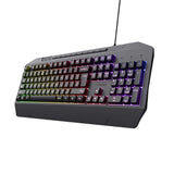 Trust GXT 836 EVOCX RGB-Gaming-Tastatur (schwarz, US-Layout (QWERTY), Membran, 100 %, RGB)