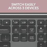 Logitech MK950 Signature Slim Wireless-Desktop-Set (Graphit, US-internationales Layout (QWERTY), 400–4000 dpi)
