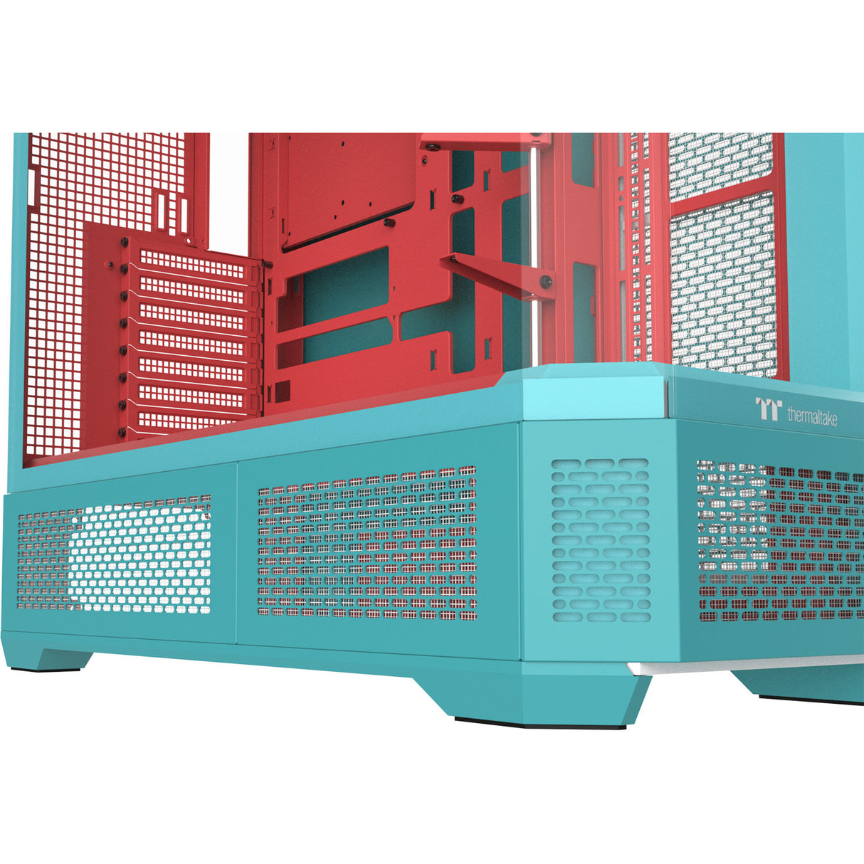 Thermaltake View 600 tg Mint Strawberry Big-Tower-Gehäuse (Mint Berry | 2x USB-A | 1x USB-C | gehärtetes Glas)