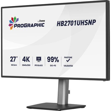 Iiyama Prographic HB2701UHSNP-B1 27 4K-UHD-Monitor (Schwarz (matt), HDMI, DisplayPort, USB-C, Audio)