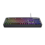 Trust GXT 836 EVOCX RGB-Gaming-Tastatur (schwarz, US-Layout (QWERTY), Membran, 100 %, RGB)