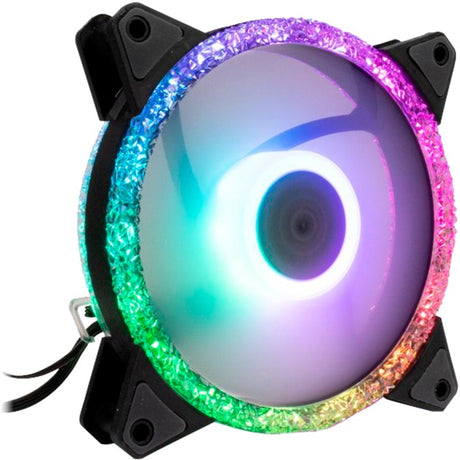 Inter-Tech Argus RS-071 RGB 120 x 120 x 25 Gehäuselüfter (schwarz, 120 x 120 x 25 mm, PWM)