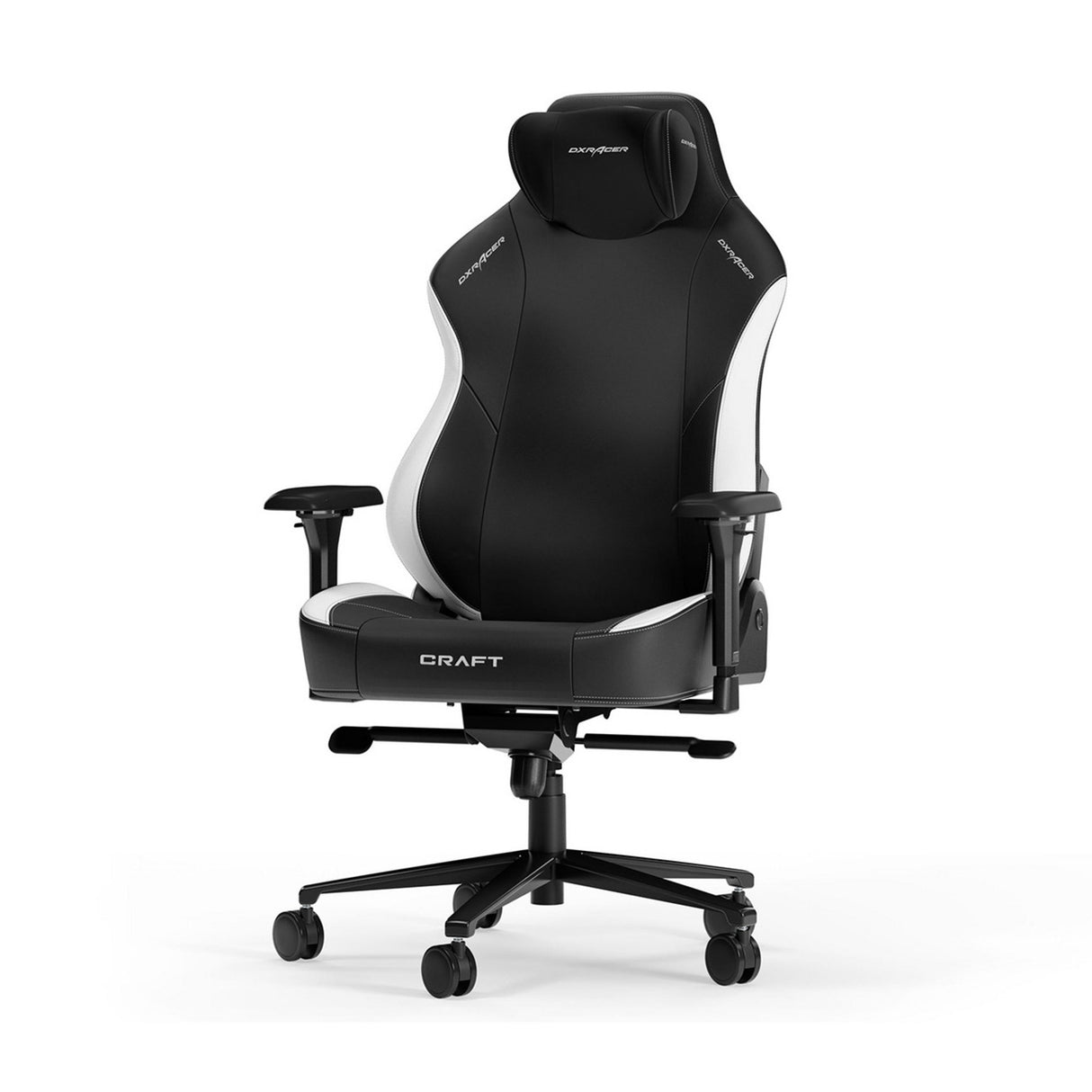 Dxracer craft l black white epu leather gamestoel (zwart wit)