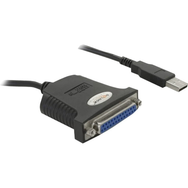 Delock USB 1.1 auf Parallelkabel (schwarz, 0,8 Meter)