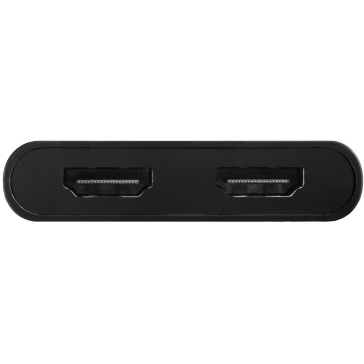 Club 3D USB-C auf 2x HDMI-Videosplitter mit DisplayLink HDMI-Splitter (schwarz, mit USB-A-Adapter)