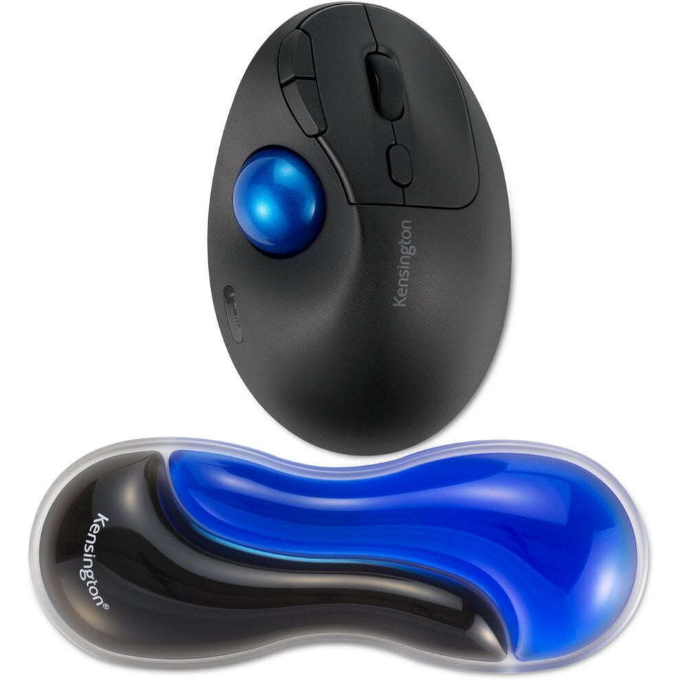 Kensington Slim Duo Gel-Maus-Trackball-Handgelenkauflage (blau schwarz)