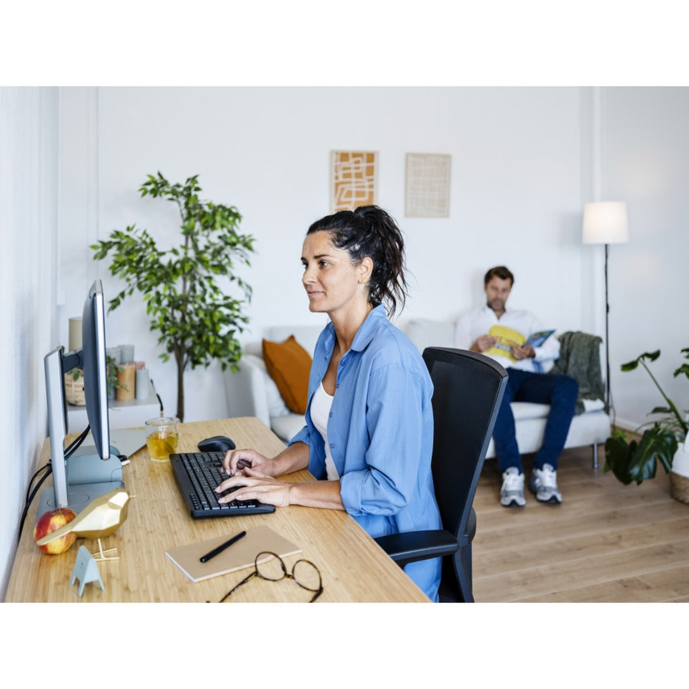 Trust Trezo Comfort kabelloses Tastatur- und Mausset, Desktop-Set (schwarz, US-Layout (QWERTY), 100 %)