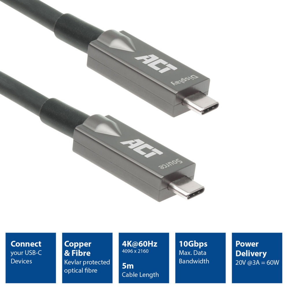 ACT Connectivity Connectivity USB-C 3.2 GEN2 Active Optical Cable (AOC) Connectes