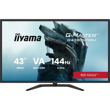 Iiyama G-Master Red Eagle G4380uhsu-B2 42,5 4K UHD Gaming-Monitor (schwarz, 2x HDMI, 2x Displayport, 4x USB-A, USB-B, 144 Hz)