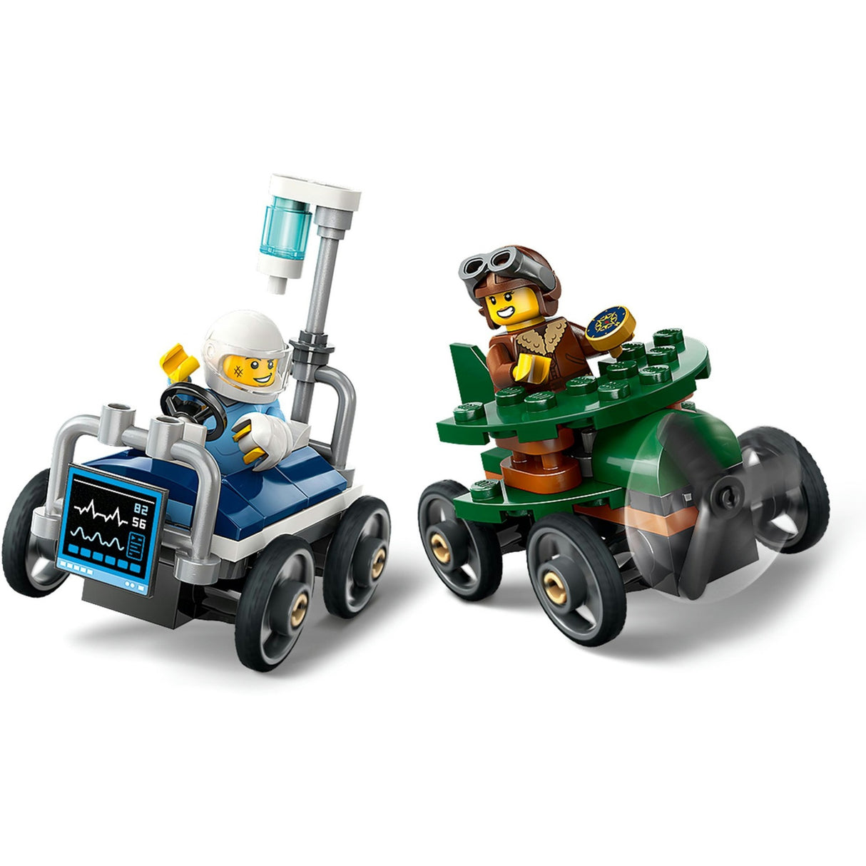 Lego City 60459 Rennwagenpaket: Flugzeug vs. Krankenhausbett