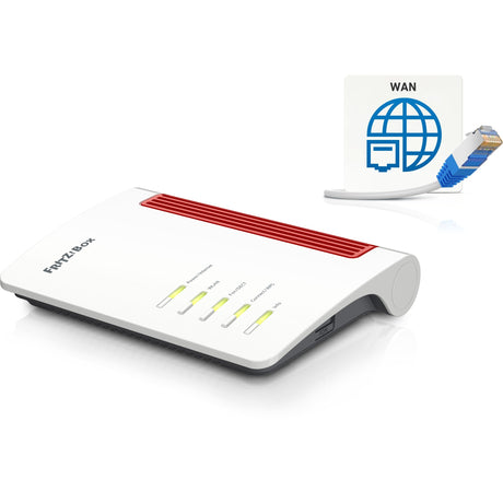 Fritz! Box 4050 Edition internationaler Router (weiß rot, Mesh-WLAN)