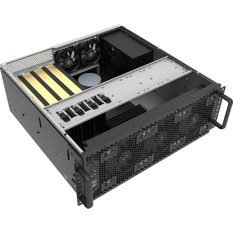 Silverstone RM4A Rackgehäuse (schwarz | 4U | USB-C)