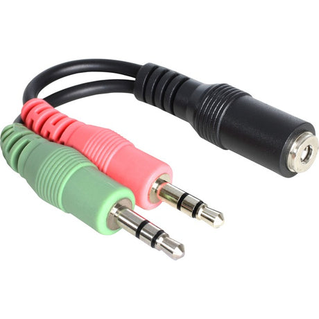 Delock Headset-Adapter-Splitterkabel (schwarz, 65459, 0,12 Meter)
