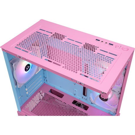 Thermaltake View 170 TG ArGB Mini-Tower-Gehäuse (Rosa | 2x USB-A | RGB | gehärtetes Glas)