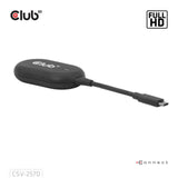 Club 3D Kabelloser USB-C-zu-HDMI-Sender- und Empfängeradapter (Schwarz)