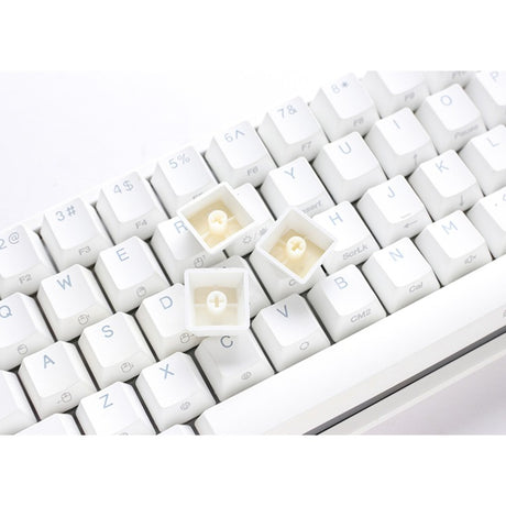 Ducky One 2 Pro Mini weiße klassische mechanische RGB-Gaming-Tastatur (weiß, US-Layout (QWERTY), Cherry MX Red, 60 %, RGB-LED, Double-Shot PBT, Quack-Mechanik)
