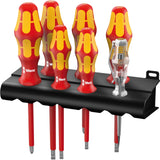 Wera 160 i 165 i 7 Schraubendreher-Set Kraftform Plus Serie 100 + Spannungsprüfer + Halter, 7-teilig – 1 Stück – 05006148001