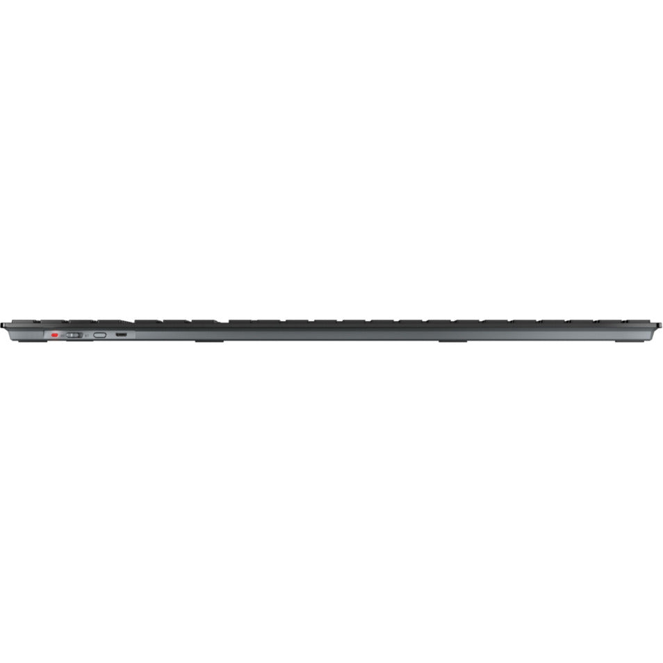 Cherry DW 9500 Slim, Desktop-Set (Schwarz Silber, EU-Layout (QWERTY), Scherenschalter, 3.000 dpi, 2,4 GHz Bluetooth 4.2)