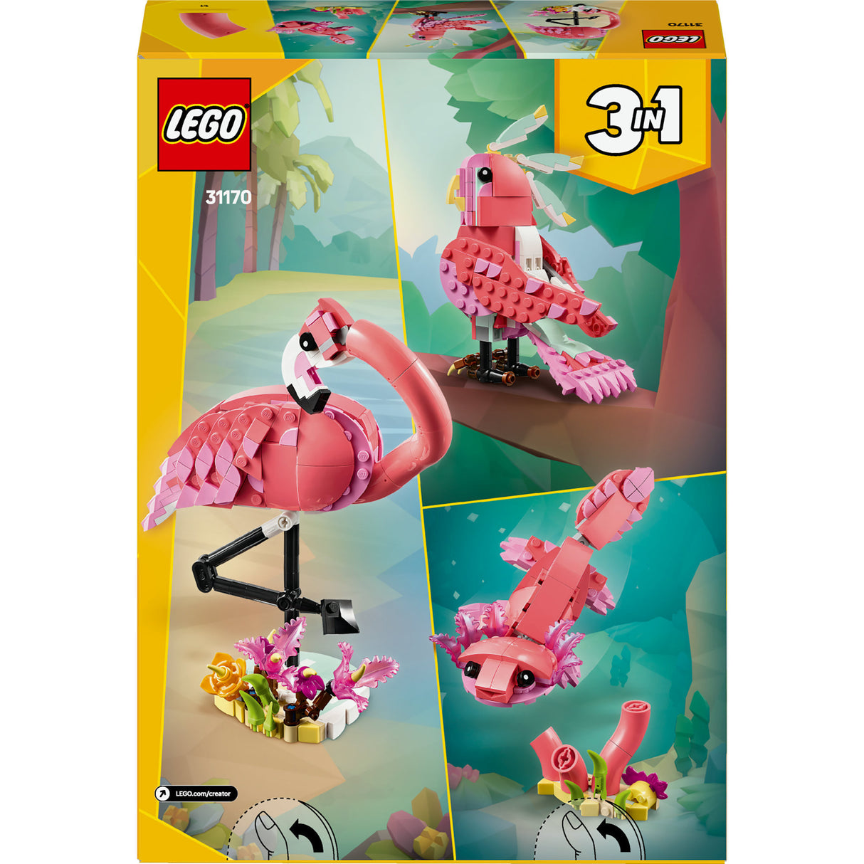 Lego® Creator 3in1 Wildtiere: Rosa Flamingo-Set – 31170