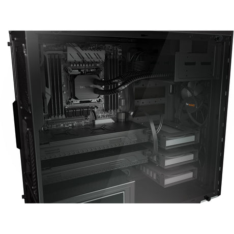 Ruhig sein! Pure Base 600 Window Midi-Tower-Gehäuse (schwarz | 2x USB-A | gehärtetes Glas)