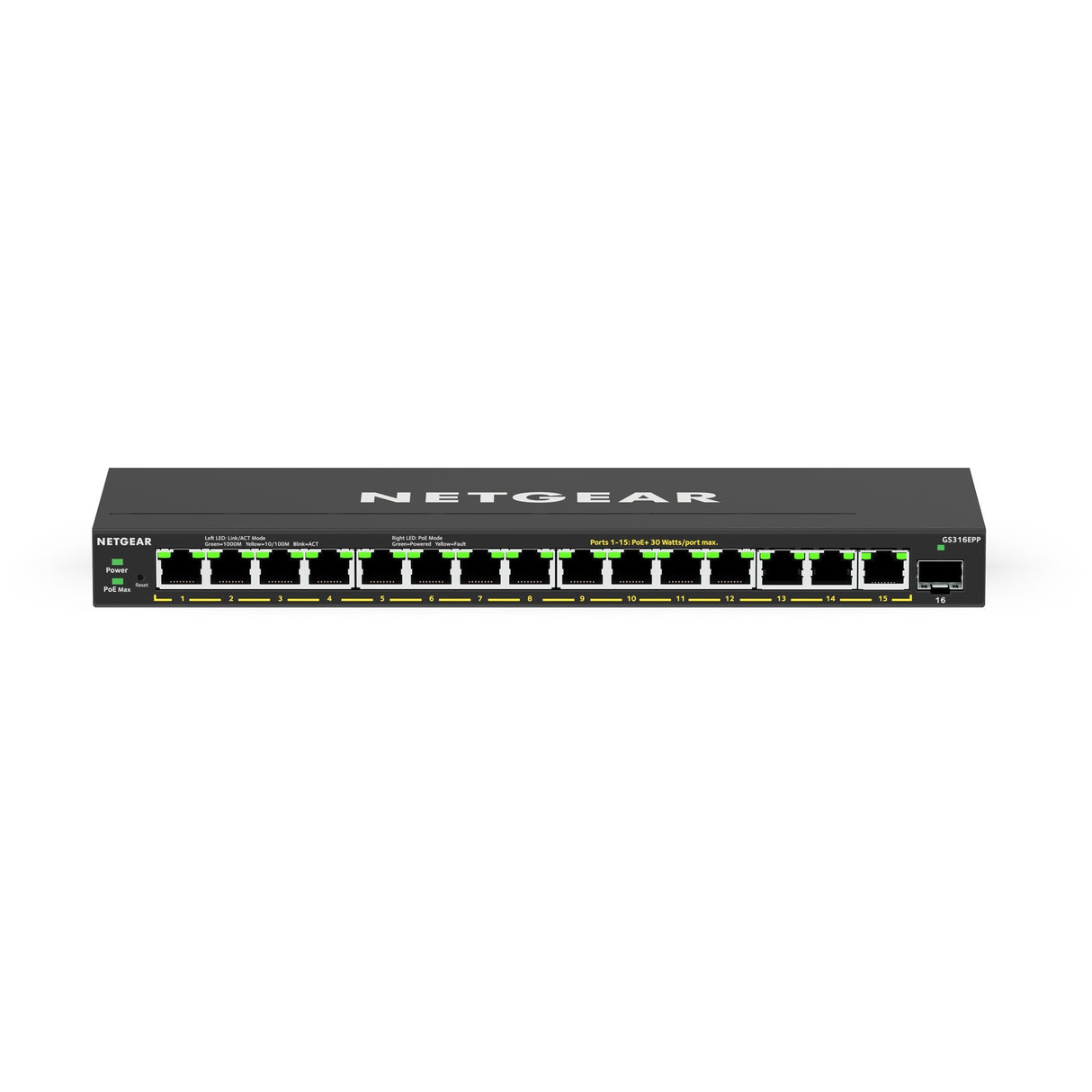 Netgear gs316epp Switch (schwarz)
