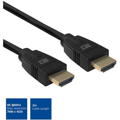 Act Connectivity 2 Meter HDMI 8K Ultra-High-Speed-Kabel v2.1 HDMI-A-Stecker – HDMI-A-Stecker (schwarz)