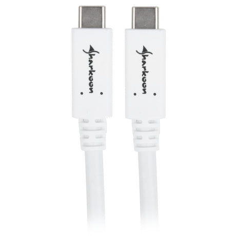 Sharkoon USB-C 3.2 > USB-C Kabel (weiß, 1 Meter)