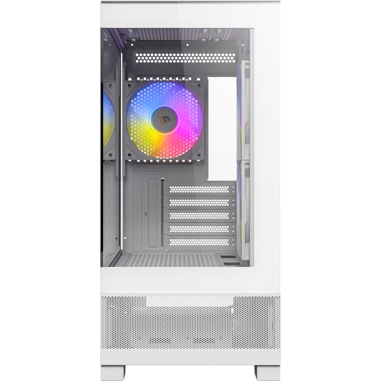 Antec cx500m argb Mini-Tower-Gehäuse (weiß | 2x USB-A | 1x USB-C | gehärtetes Glas)