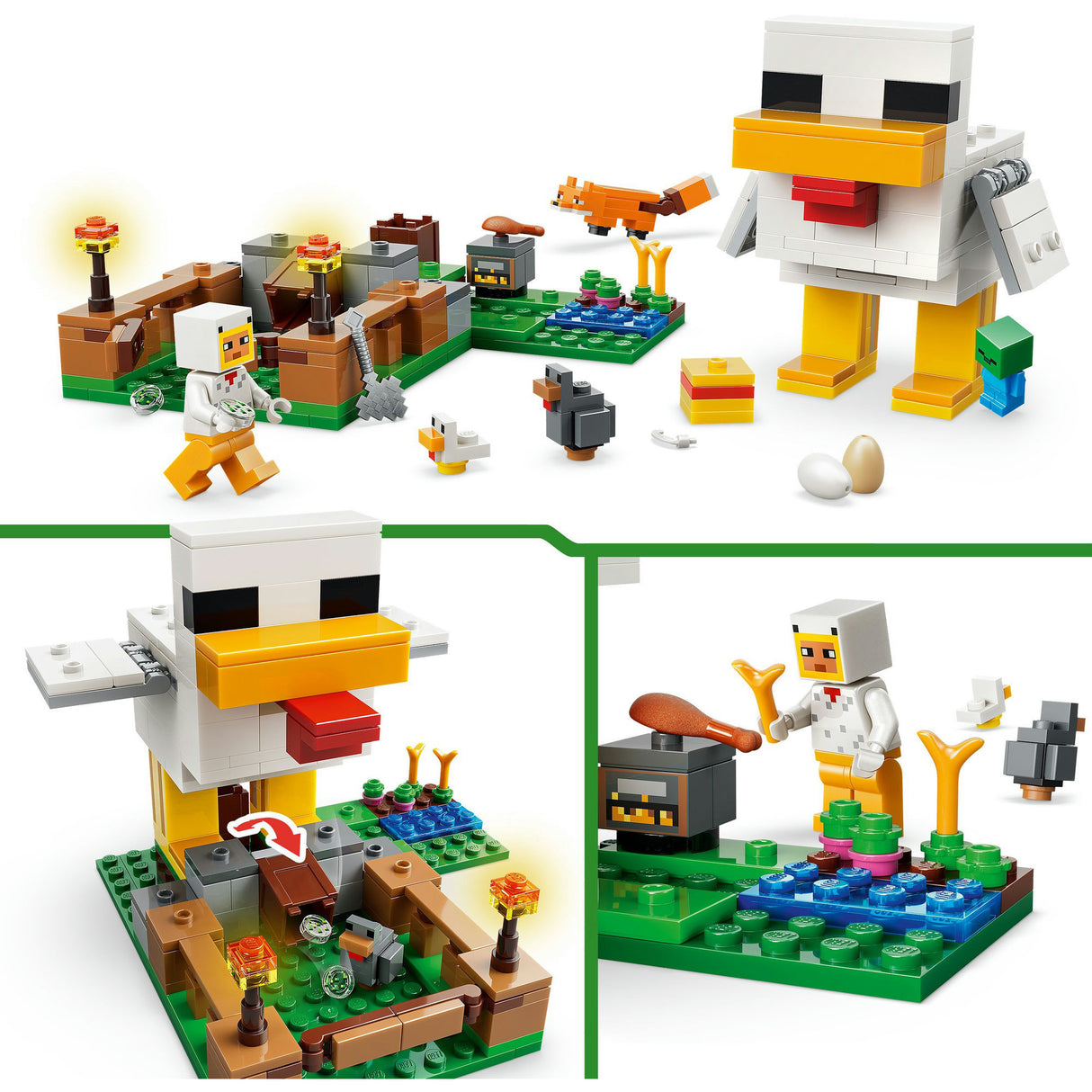 Lego Minecraft Hühnerfarm, Spielzeug für Kinder – 21585